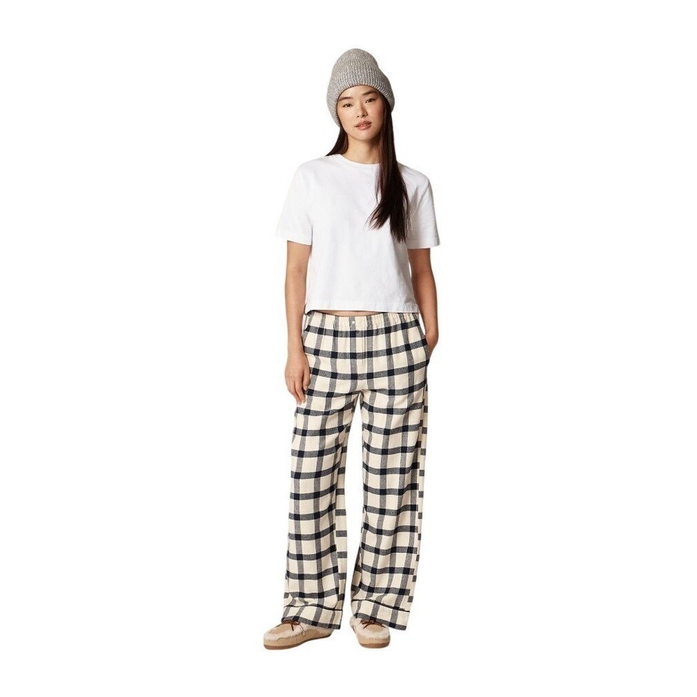 J.‎ Crew Flannel Pajama Sleep Pant Black White Plaid Print Check XS - Picture 2 of 8